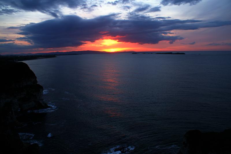 PICT0016 Sunset over Donegal from Dunluce Castle, Co Antrim
